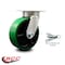 Service Caster 6 Inch Kingpinless Green Poly on Steel Wheel Swivel Caster with Swivel Lock SCC SCC-KP30S620-PUR-GB-BSL - alternate 5
